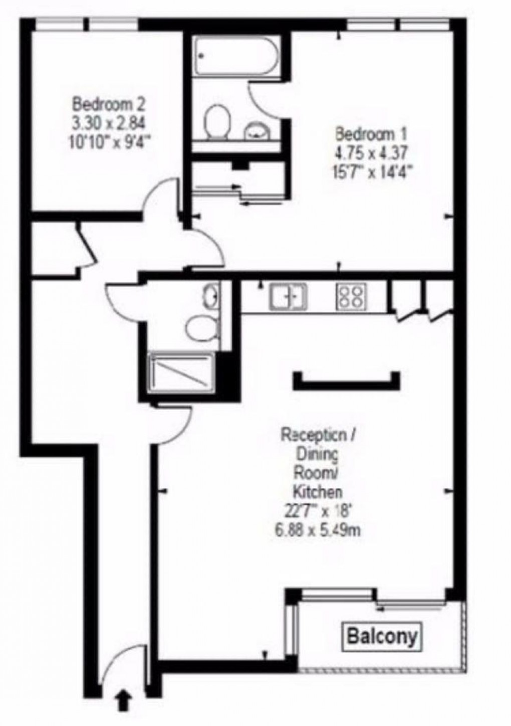 Floorplan for Blackwall Way, London