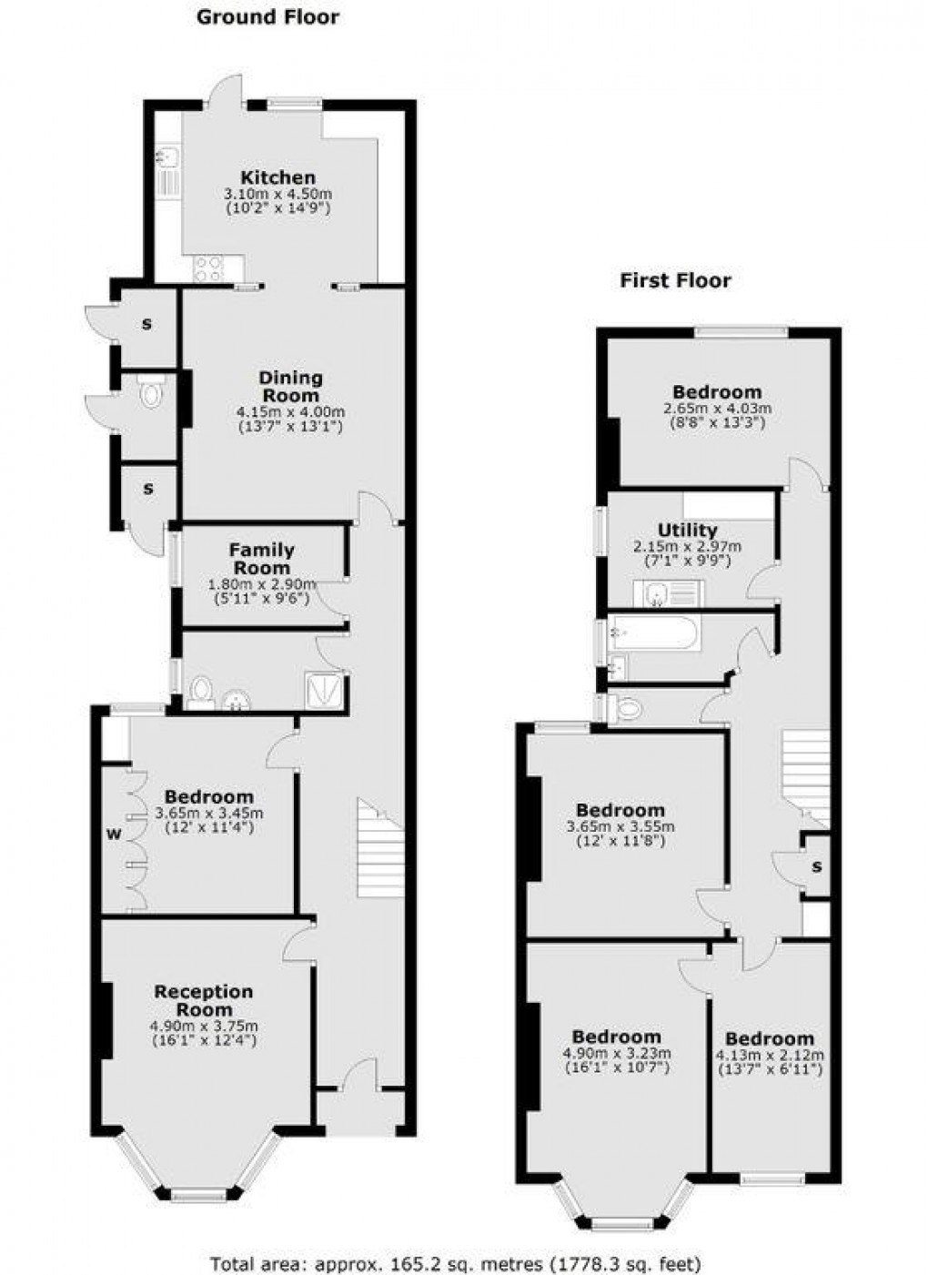 Floorplan for Witham Road, TW7