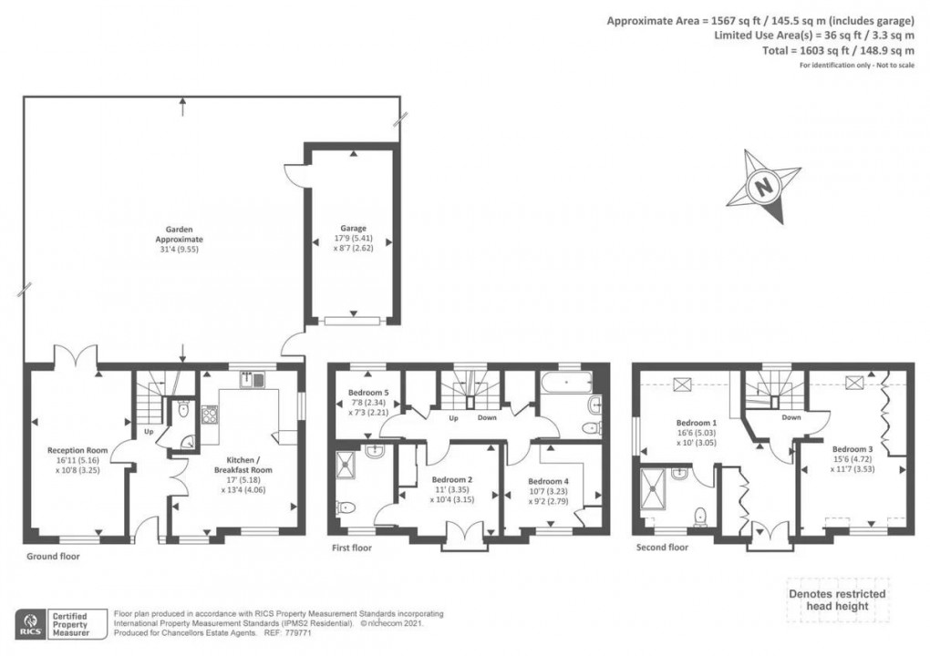Floorplan for Edgeworth Close, Slough