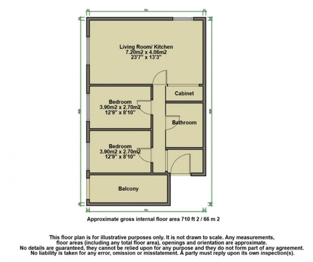 Floorplan for Manor Court Road, London