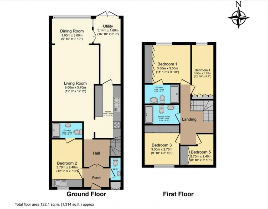 Floorplan for Rugby Avenue, Wembley